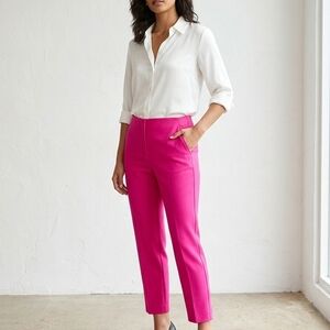 Rachel Zoe Women's Pink Tailored Crop Dress Pants